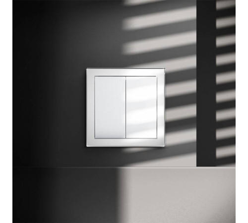 Выключатель двухклавишный без рамки Voltum S70 VLS020101