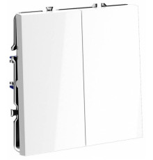 Выключатель двухклавишный без рамки Voltum S70 VLS020101