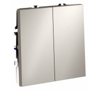 Выключатель двухклавишный без рамки Voltum S70 VLS020103
