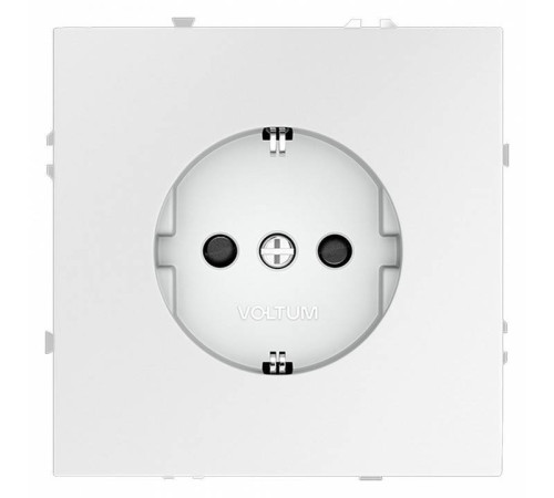 Розетка с заземлением и со шторкой, без рамки Voltum S70 VLS040202