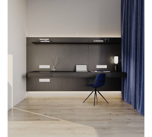 Розетка с заземлением и со шторкой, без рамки Voltum S70 VLS040202