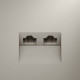 Розетка двойная Ethernet RJ-45 без рамки Voltum S70 VLS060203