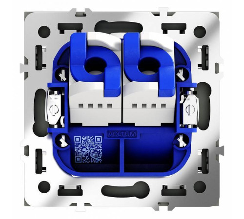 Розетка двойная Ethernet RJ-45 без рамки Voltum S70 VLS060206