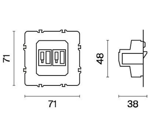 Механизм розетки акустическая Voltum S70 VLS0603M