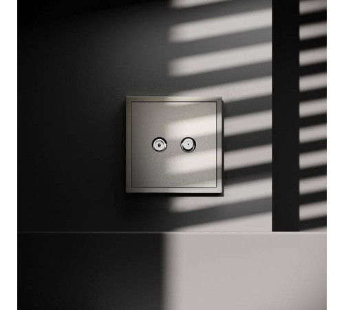 ТВ-розетка и SAT-розетка оконечная без рамки Voltum S70 VLS060404