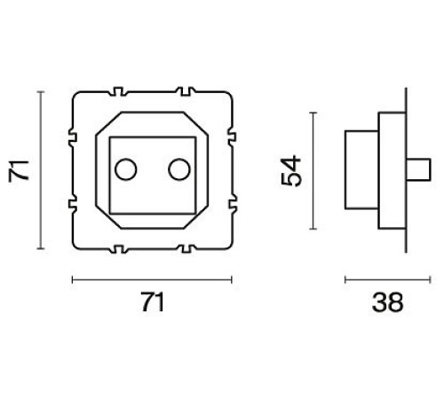 Механизм ТВ-розетки и SAT-розетки оконечные Voltum S70 VLS0604M