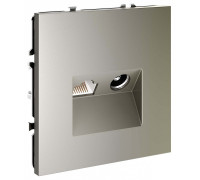 ТВ-розетка и розетка Ethernet RJ-45 без рамки Voltum S70 VLS060704