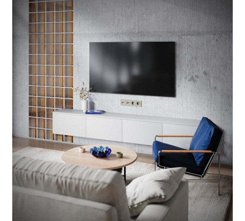 ТВ-розетка и розетка Ethernet RJ-45 без рамки Voltum S70 VLS060704