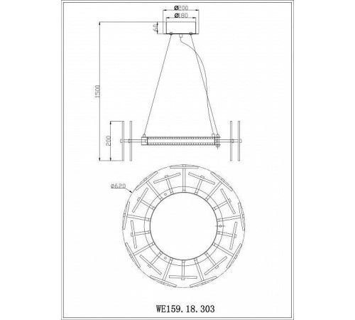 Подвесной светильник Wertmark Nicola WE159.18.303