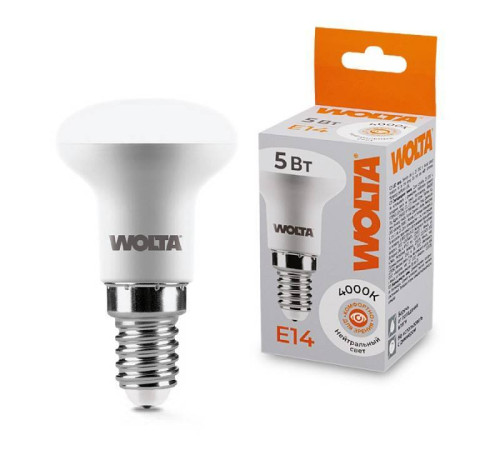 Лампа светодиодная Wolta E14 5Вт 4000K 25S39R5E14