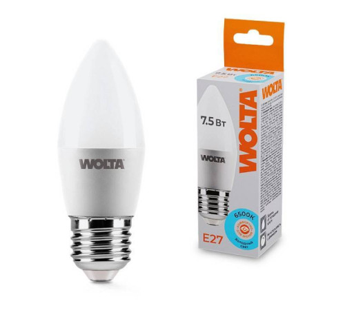 Лампа светодиодная Wolta E27 7.5Вт 6500K 25WC7.5E27
