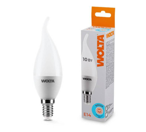 Лампа светодиодная Wolta E14 10Вт 6500K 25WCD10E14
