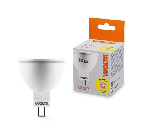 Лампа светодиодная Wolta GU5.3 10Вт 3000K 25YMR16-220-10GU5.3