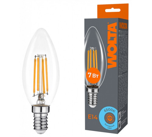 Лампа светодиодная Wolta WF-C35-7W6KE14