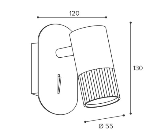 Накладной светильник Wolta DUO WSL-GU10/W18BW