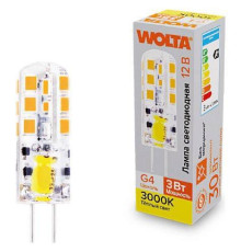 Лампа светодиодная Wolta  G4 3Вт 3000K WSTD-JC-12V3W3KG4-S