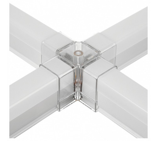 Соединитель угловой X-образный для модульных светильников Wolta WTB-WBT-X-01