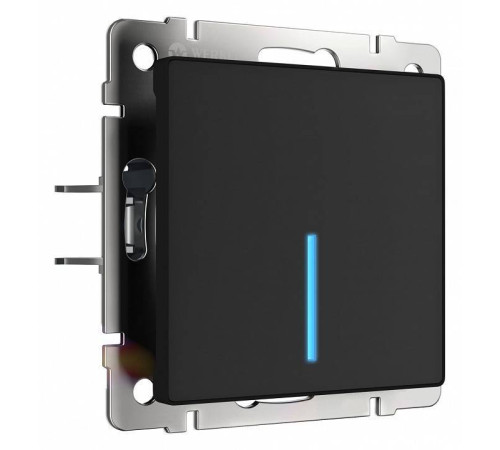 Выключатель сенсорный 1-клавишный Werkel Wi-Fi с подсветкой черный W4510608