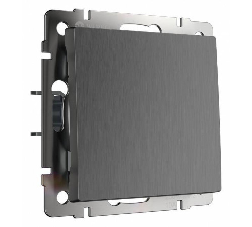 Выключатель проходной одноклавишный без рамки Werkel графит рифленый W1112004