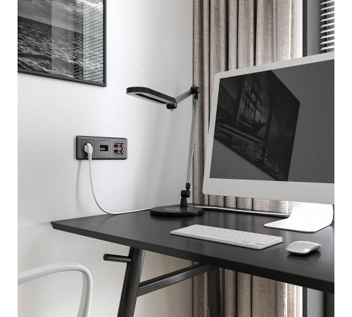 Розетка акустическая без рамки Werkel графит рифленый W1185004