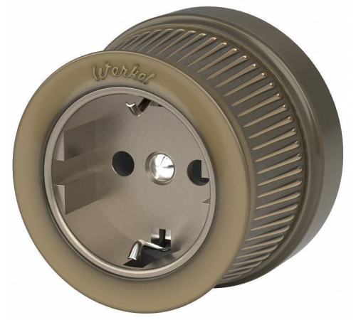 Розетка с заземлением, без рамки Werkel Ретро бронзовый W5771012