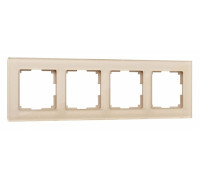 Рамка на 4 поста Werkel шампань,стекло W0041111