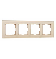 Рамка на 4 поста Werkel шампань,стекло W0041111