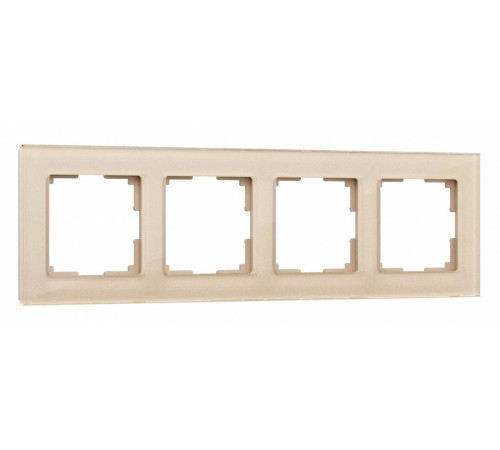 Рамка на 4 поста Werkel шампань,стекло W0041111