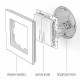 Выключатель проходной двухклавишный с подсветкой без рамки Werkel W112 4 W1122102