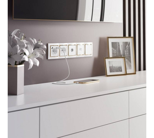 Розетка телефонная RJ-11 без рамки Werkel белый W1182001