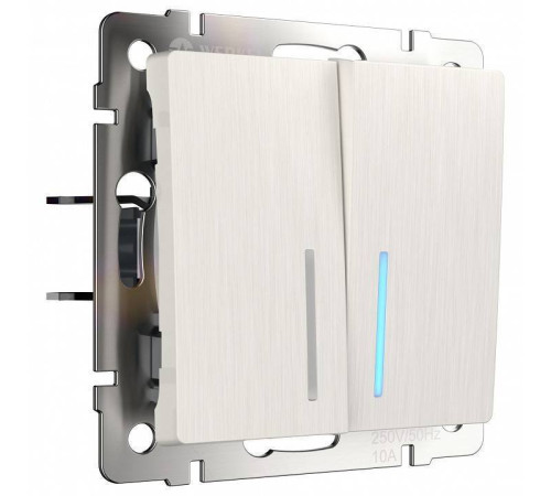 Выключатель двухклавишный с подсветкой без рамки Werkel W112 3 W1120113