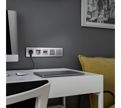 Розетка двойная Ethernet RJ-45 без рамки Werkel W118 1 W1181106