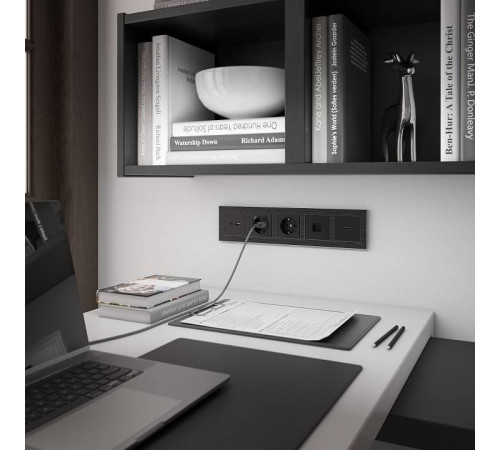 Розетка HDMI без рамки Werkel черный матовый W1186008