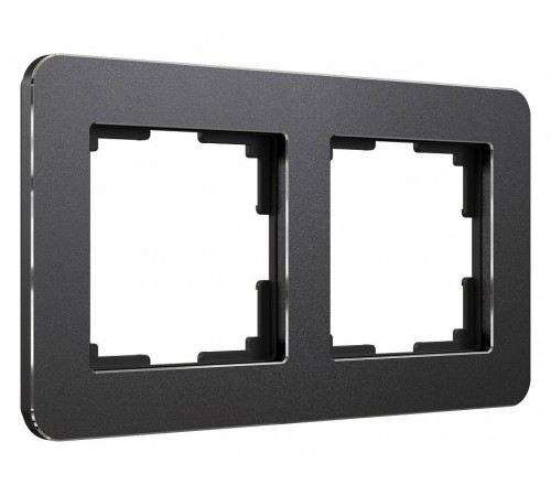 Рамка на 2 поста Werkel Platinum черный W0022608