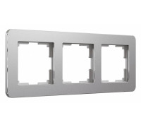 Рамка на 3 поста Werkel Platinum алюминий W0032606