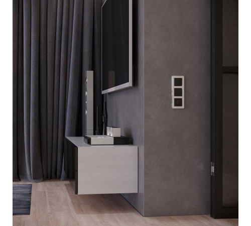 Рамка на 3 поста Werkel Platinum алюминий W0032606