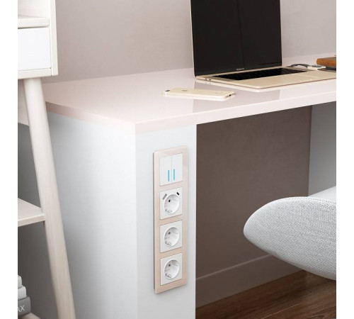 Рамка на 4 поста Werkel Acrylic айвори a062134