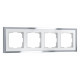 Рамка на 4 поста Werkel Baguette белый/серебро W0042850