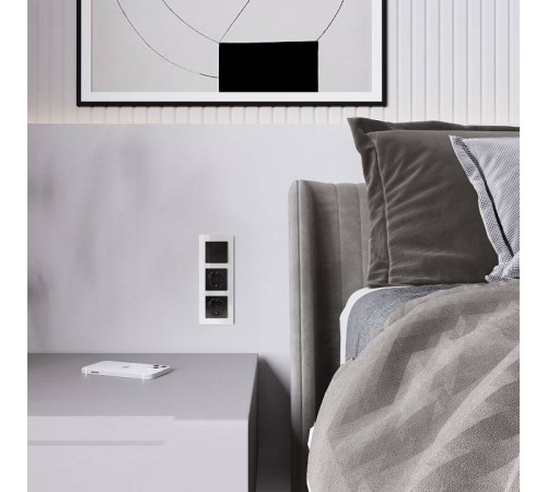 Выключатель одноклавишный без рамки Werkel Черный акрил W1110048