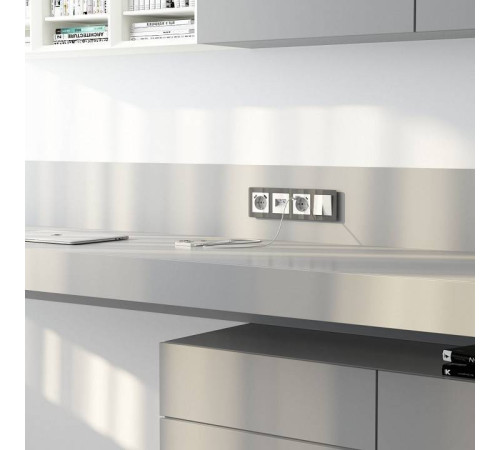 Накладка для розетки Ethernet RJ-45 Werkel Белый акрил W1191141