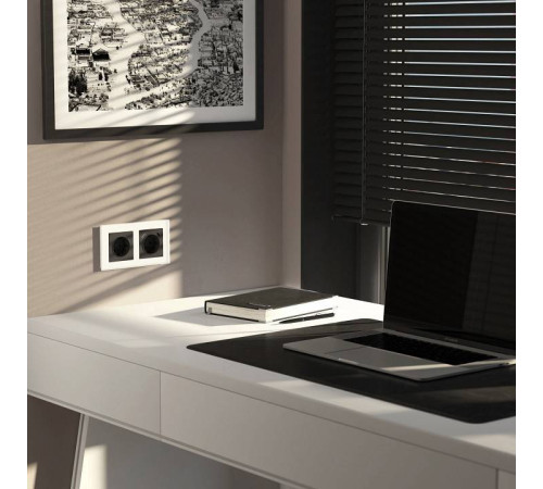 Рамка на 2 поста Werkel Senso белый soft-touch W0023101