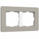 Рамка на 2 поста Werkel Split дымчатый/белый, soft-touch W0023067