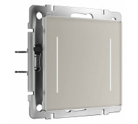 Выключатель двухклавишный с подсветкой без рамки Werkel дымчатый W4523641