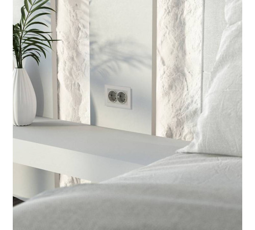 Розетка двойная с заземлением, без рамки Werkel дымчатый W1272004