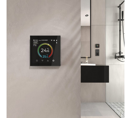 Терморегулятор электромеханический для теплого пола Werkel Сенсорные механизмы черные W1851108