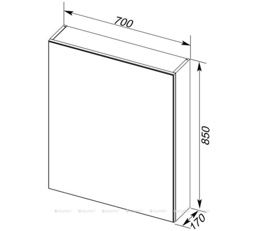 Зеркало Aquanet Алвита 70 белый 00184038
