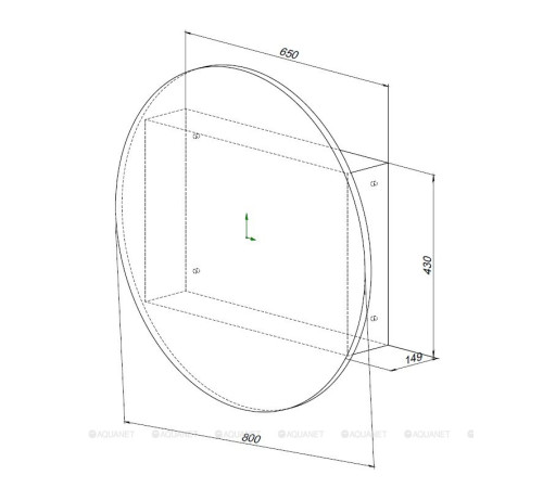 Зеркальный шкаф Aquanet Оптима D 800 LED 00344784