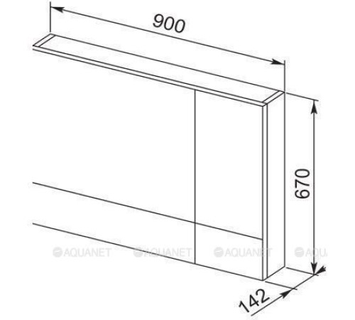 Зеркало-шкаф Aquanet Верона 90 белый 00172339