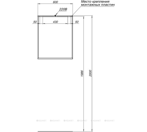 Зеркало Allen Brau REALITY 60 черный браш 1.32016.BB