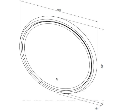 Зеркало Aquanet Дакар D 800 белый глянец 00241820